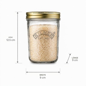 Borcan de conservare Kilner 350 ml, cu capac metalic si deschidere larga - Img 6