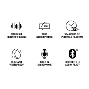 Boxa portabila Bluetooth Marshall Emberton III, IP67, 32 ore autonomie, NegruSilver - Img 7