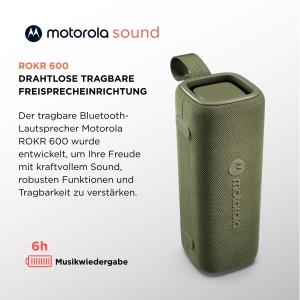 Boxa portabila Bluetooth Motorola ROKR 600 Verde 30W IP67 Autonomie 6 ore - Img 2