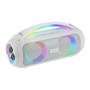 Boxa portabila Mars Gaming MS-Pulse, 50W RMS, RGB, Bluetooth 5.3, Alba