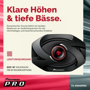 Boxe Pioneer TS6900PRO, 2-Wege, 600 W, 15,2 x 22,9 cm, Negru - Img 4