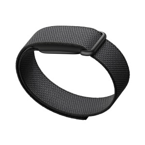 Bratara sport cu prindere velcro pentru Google Fitbit Air, ajustabila, din materiale reciclate, Obsidian - Img 2