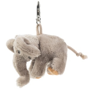 Breloc din plus Schaffer Elefant Sugar, 10 cm, gri, cu carabina - Img 3