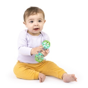 Bright Starts Oball Greifling Ball Rassel Jucarie interactiva pentru bebelusi si copii - Img 3
