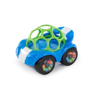 Bright Starts, Oball, Masina de jucarie cu zornait, Verde-Albastru