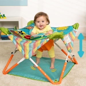 Bright Starts Pop N Jump Centru Activitati Bebelusi Portabil 6-12 Luni UPF 50 - Img 2