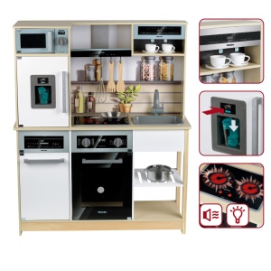 Bucatarie de Jucarie din Lemn Miele 7188 cu Efecte de Lumina si Sunet - Img 3