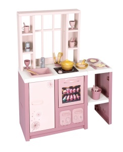 Bucatarie de jucarie Smoby Loft Fleur, cu 27 accesorii, cuptor, frigider, 74x29x96 cm, pentru copii 3