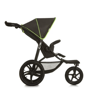 Buggy pentru copii Hauck Runner, 3 roti, XL Luftrreifen, NegruGalben - Img 4