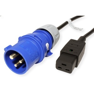 Cablu de alimentare Bachmann C309, 3M, 16A, C19, Negru