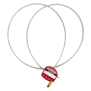 Cablu de siguranta cu lacat PNI 400C, 350C, 280C, 2m, Gri cu Rosu - Img 4