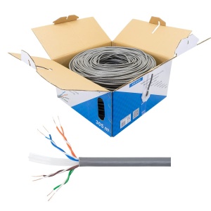 Cablu Ethernet LAN 305 m CAT6e PNI U06, viteza 10 Gbits, gri - Img 4