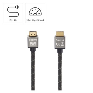 Cablu HDMI Hama Premium, Ultra High Speed, 4K8K, 48 Gbits, 2m - Img 2