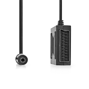 Cablu SCART Nedis - Stecker SCART, Buchse SCART, 3.5 mm, 0.20 m, Negru
