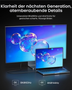 Cablu USB-C la HDMI Belkin AVC012BT2MBK, 2m, 8K la 60Hz, 4K la 144Hz - Img 2