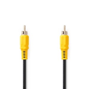 Cablu video composite NEDIS RCA 2.00 m, negru, PVC