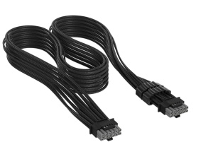 Cabluri de alimentare Corsair Elite Premium PCIe 12V-2x6, 600W, NegruAlb