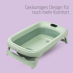 Cada pliabila pentru baie Maxi-Cosi Indigo, 0-4 ani, cu termometru integrat, verde salvie - Img 4