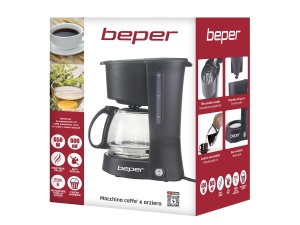 Cafetiera Beper BC060 6 Cesti Negru Anti-picurare 600W - Img 8