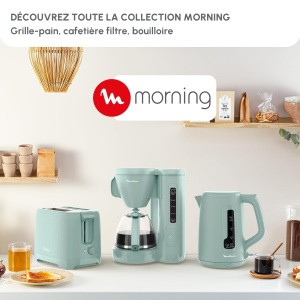 Cafetiera cu filtru Moulinex Morning FG2M1310, 1.25L, Permanent, Eucalipt - Img 8
