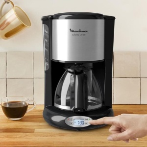 Cafetiera programabila Moulinex FG362810, 1.25L, 10-15 cesti, functie pastrare la cald, negru - Img 3