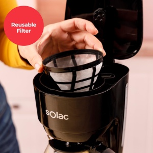 Cafetiera Solac Coffee 4 You Mini, 0.75 L, 600 W, Filtru Permanent, Negru - Img 5