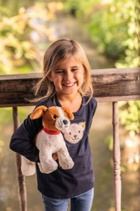 Caine de plus Steiff Snuffy Hund 27 cm, maroniubej, material moale - Img 4