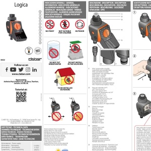 Calculator de irigatie Claber Aquauno Logica, 15 programe, alimentare cu baterie - Img 5