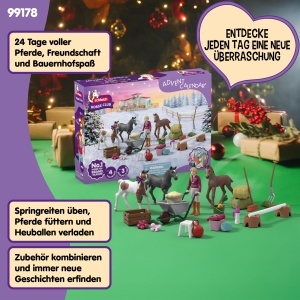 Calendar de Advent Schleich Horse Club cu 3 Fohlen, pentru copii de la 5 ani - Img 4