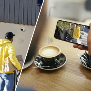Camera de securitate Hama Wi-Fi (camera Wi-Fi pentru exterior, camera exterioara cu control vocal si prin aplicatii, camera de exterior rezistenta la intemperii cu detector de miscare, viziune nocturna, audio pe 2 cai, inregistrare, 1080p) alb - Img 9