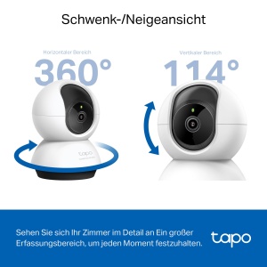 Camera de securitate Wi-Fi de interior Tapo TP-Link C220 360deg, 2K 4MP, viziune nocturna IR, detectare miscare, audio bidirectional, compatibil cu Alexa si Google Assistant, pentru bebelusi/animale de companie - Img 5