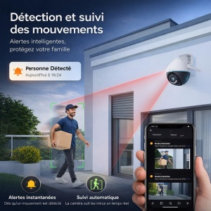 Camera de supraveghere Daewoo EP506, 4MP, WiFi, cu detectie miscare si noapte color - Img 2