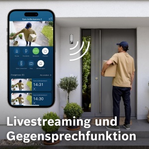 Camera de supraveghere exterioara Bosch Smart Home Eyes II, 1080p Full HD, cu alarma si lumina, antracit - Img 7