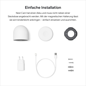 Camera de supraveghere Google Nest Cam, interiorexterior, alimentare cu acumulator - Img 2