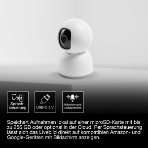 Camera de supraveghere Osram SMART WiFi 360, 4MP 2K QHD, Alb - Img 3