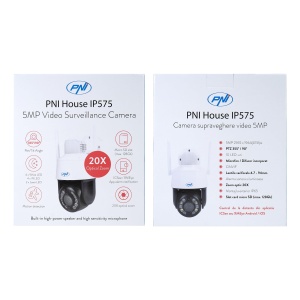 Camera de supraveghere PNI IP575, 5MP, WiFi, zoom optic 20x, albnegru - Img 9