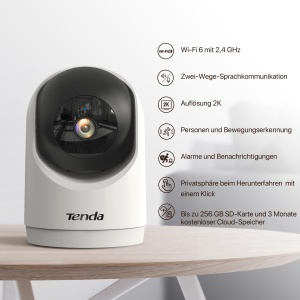 Camera de supraveghere Tenda CP3V3.0, 3MP, 360, Nocturna, 2-Wege Audio - Img 2
