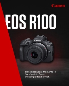 Camera Digitala Canon EOS R100, 24.1 MP, Obiectiv RF-S 18-45mm, Negru - Img 2