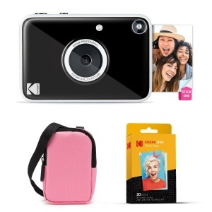 Camera digitala Kodak Printomatic cu husa (Rosa) si 20 fotografii Zink, 10MP