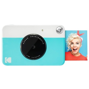 Camera foto instant Kodak Printomatic 5MP Albastra Tehnologie ZERO Ink Fotopapier 2x3