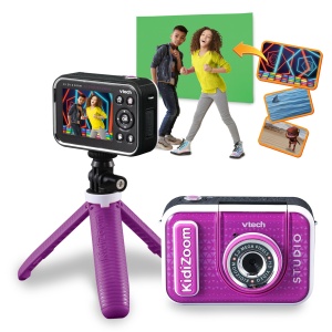 Camera video VTech KidiZoom Video Studio HD cu Greenscreen si Selfie