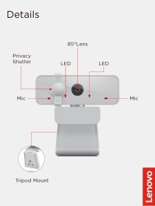 Camera Web Lenovo 310 FHD Alb Rezolutie Full HD - Img 9