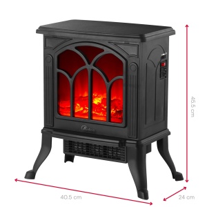 Camin electric ARDES CAMINO JR AR354, 1500 W, efect flacara, negru - Img 3