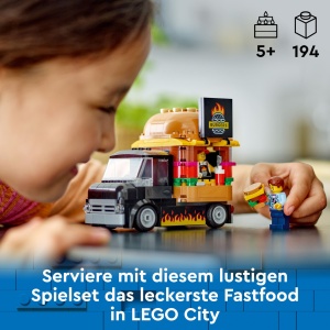 Camion de burgeri LEGO City 60404, 194 piese, cu 2 mini-persoane - Img 2