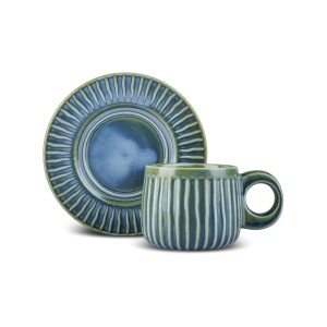 Cana de ceai Karaca Arthur, 260 ml, verde si albastra - Img 2