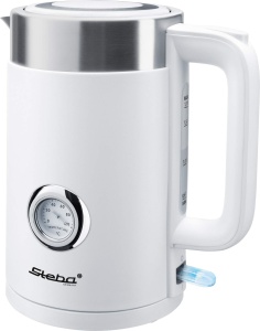 Cana electrica Steba WK 10 Bianco, 1.7L, dublu perete, termoreglare