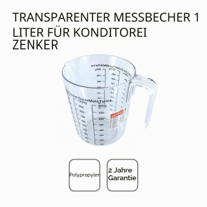 Cana masuratoare Zenker 008811, capacitate 1 litru, plastic transparent, 17 x 15,5 x 11,7 cm - Img 4