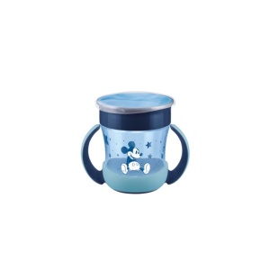 Cana pentru copii NUK Mini Magic Cup Night 160 ml Albastra Lumineaza in intuneric BPA-free - Img 4