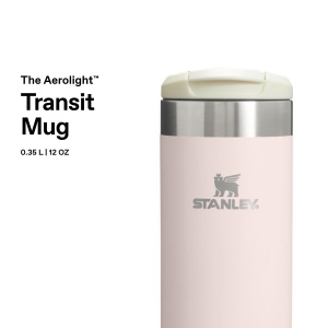 Cana termo Stanley Aerolight Transit 0.35L - Rezista 4 ore cald - Roz - Img 3