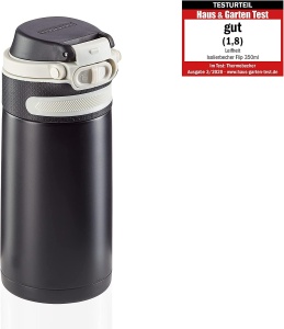 Cana termos Leifheit Flip 350ml, 100 etansa, neagra - Img 2